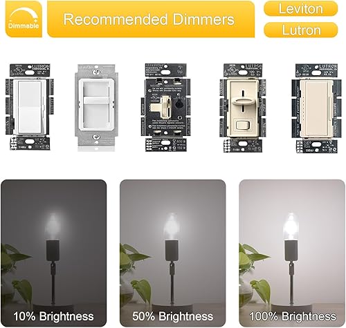 Miniatura 3 de Bombillas LED Edison T45 regulables, bombilla LED E26 equivalente a 40 vatios, bombillas LED T14 de 4 W, bombillas de filamento de tubo blanco