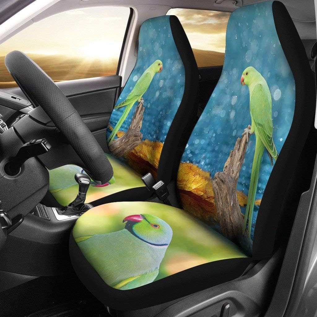 Rose-Ringed Parakeet Print Car Seat Covers