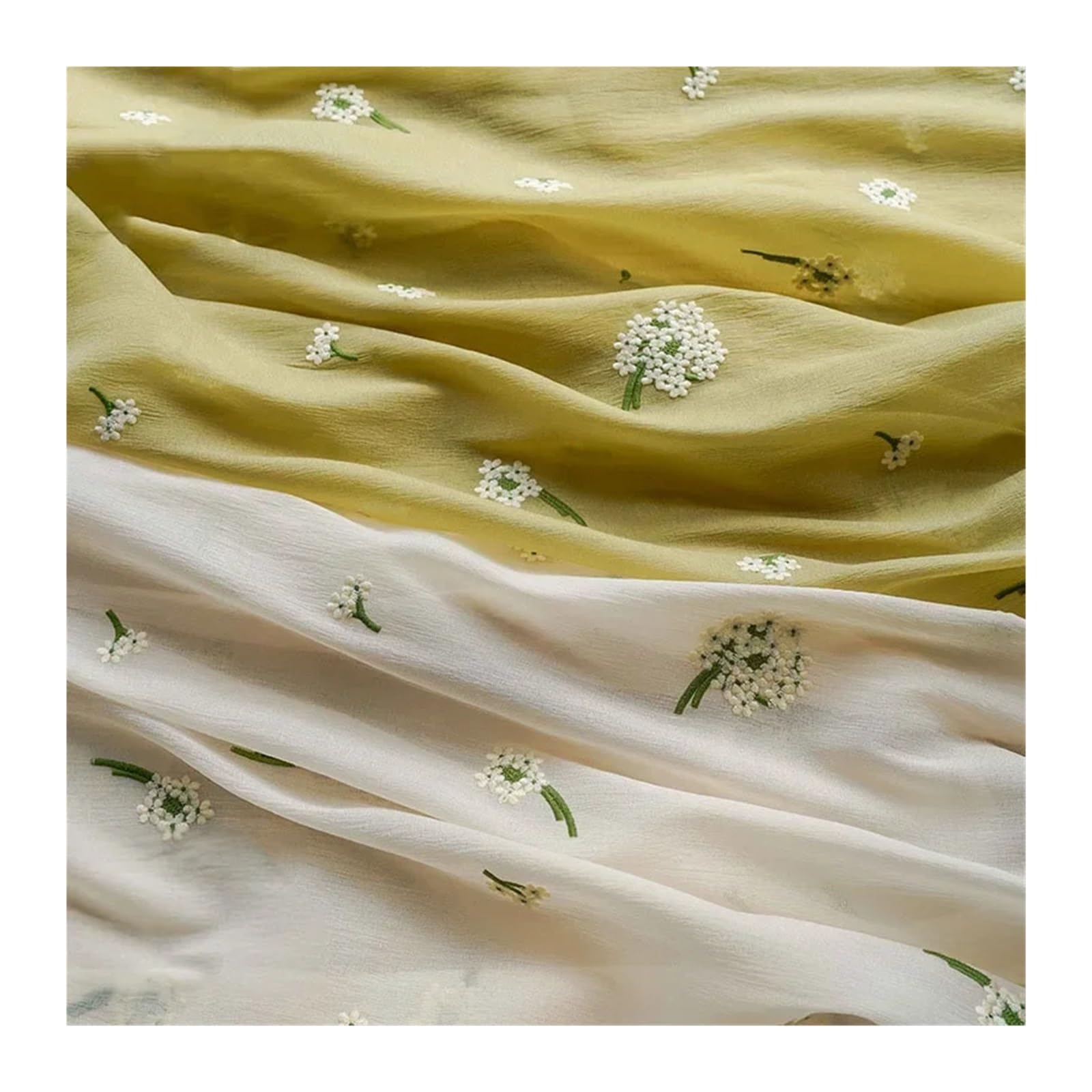 Telas Bordadas 3 piezas de tela de flores bordadas de tul suave