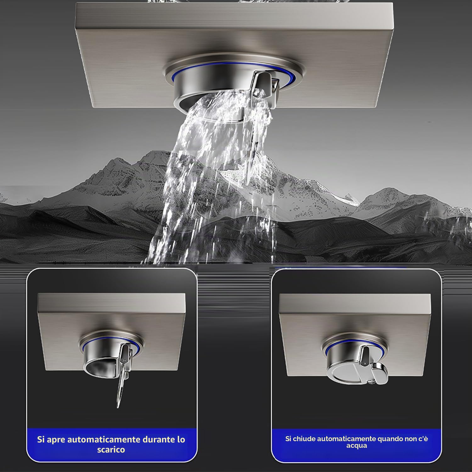 15x15cm Piletta Doccia,Scarico Doccia,Piletta Doccia Piatto Piastrellabile Sifone a 360° con Filtro Antiodore e Anti-Capelli per Doccia Walk-in,Materiale in Acciaio Inox
