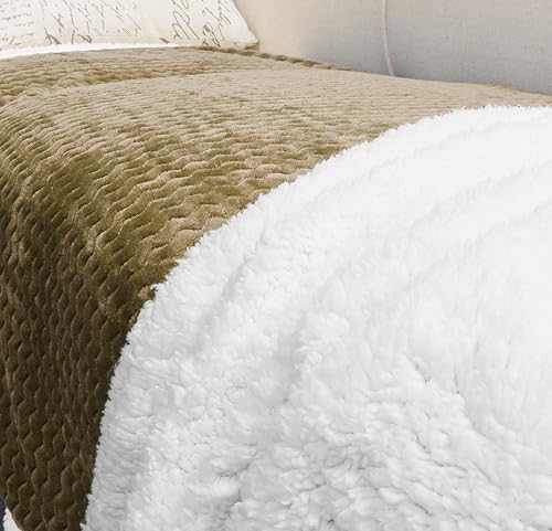 Miniatura 5 de Catalonia Sherpa - Cobija para sofá cama, Cobija súper suave, cómoda y esponjosa reversible. Para todas las estaciones para adultos y niños usa