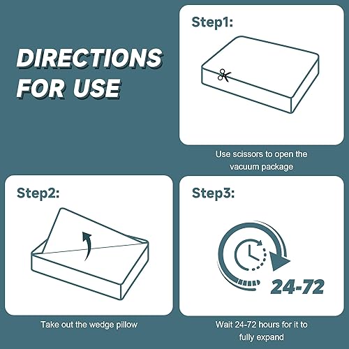 Miniatura 8 de Yojoker Juego de 4 almohadas ortopédicas de cuña para dormir, almohadas de cuña para después de la cirugía para aliviar el dolor de cuello, espalda