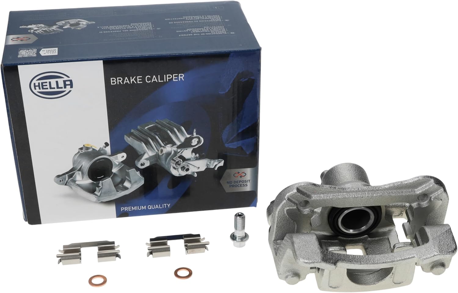 HELLA Brake Caliper With Bracket Included Compatible with Select 2010-2016 Hyundai & Kia, Rear Left