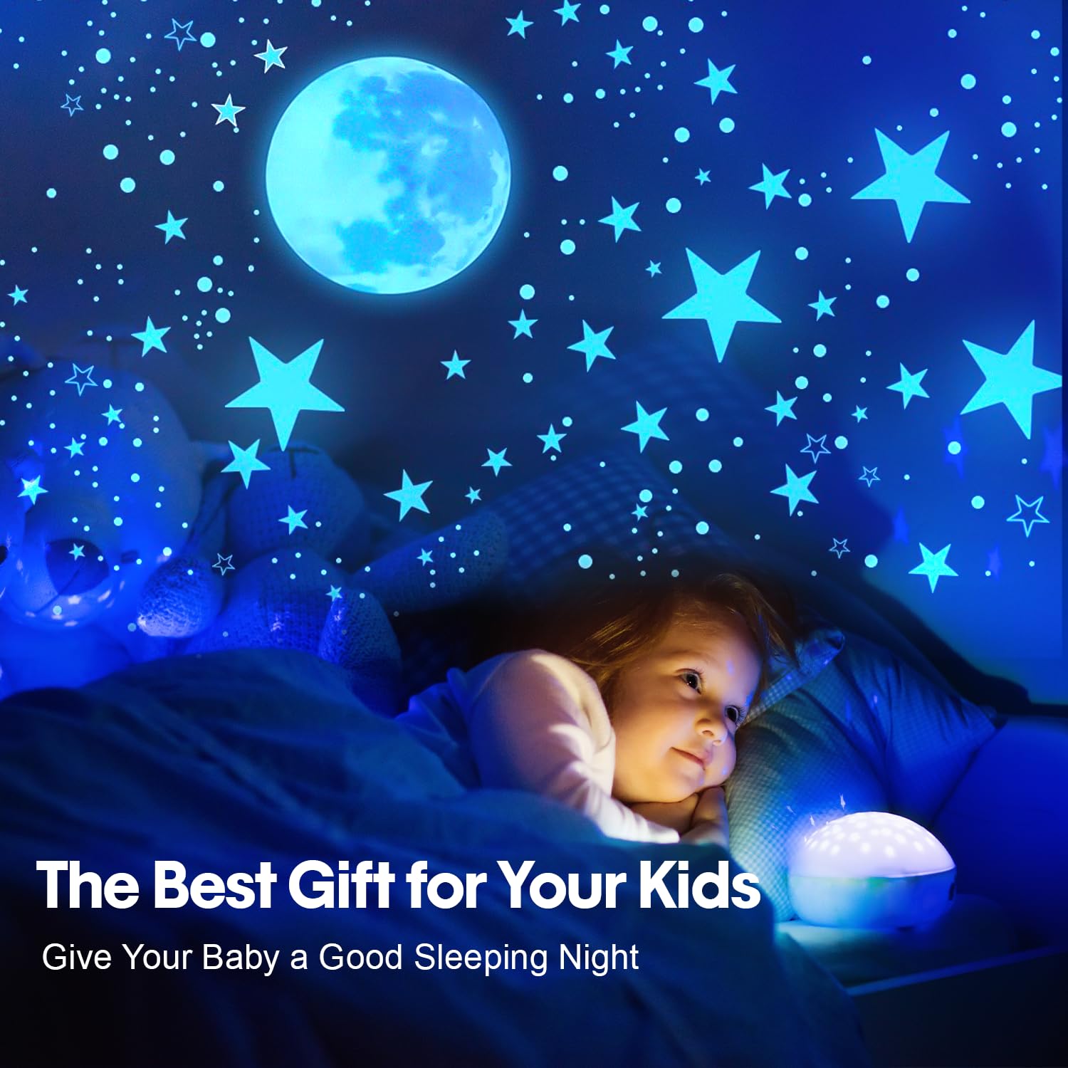 Autocollants Lumineux 629 Pcs Étoiles Phosphorescentes-gomettes Autocollantes Enfant Plafond Stickers Fluorescents Décoration Plafond Chambre D'enfant, Azul