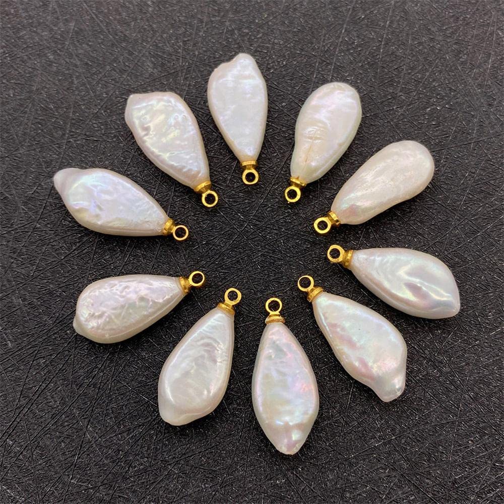 2 szt. perłowe wisiorki z pętlą wisiorki do kolczyków bransoletka naszyjnik biżuteria akcesoria