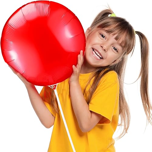 Miniatura 7 de Kathfly Paquete de 5 globos reutilizables en color rojo con clip extraíble y poste para decoración de Halloween