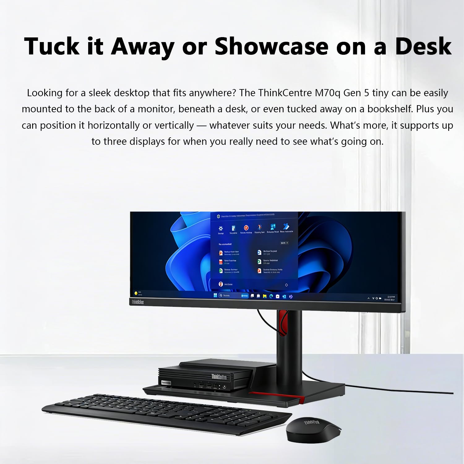 Lenovo Newest ThinkCentre Business SFF Desktop, AMD Quad-core