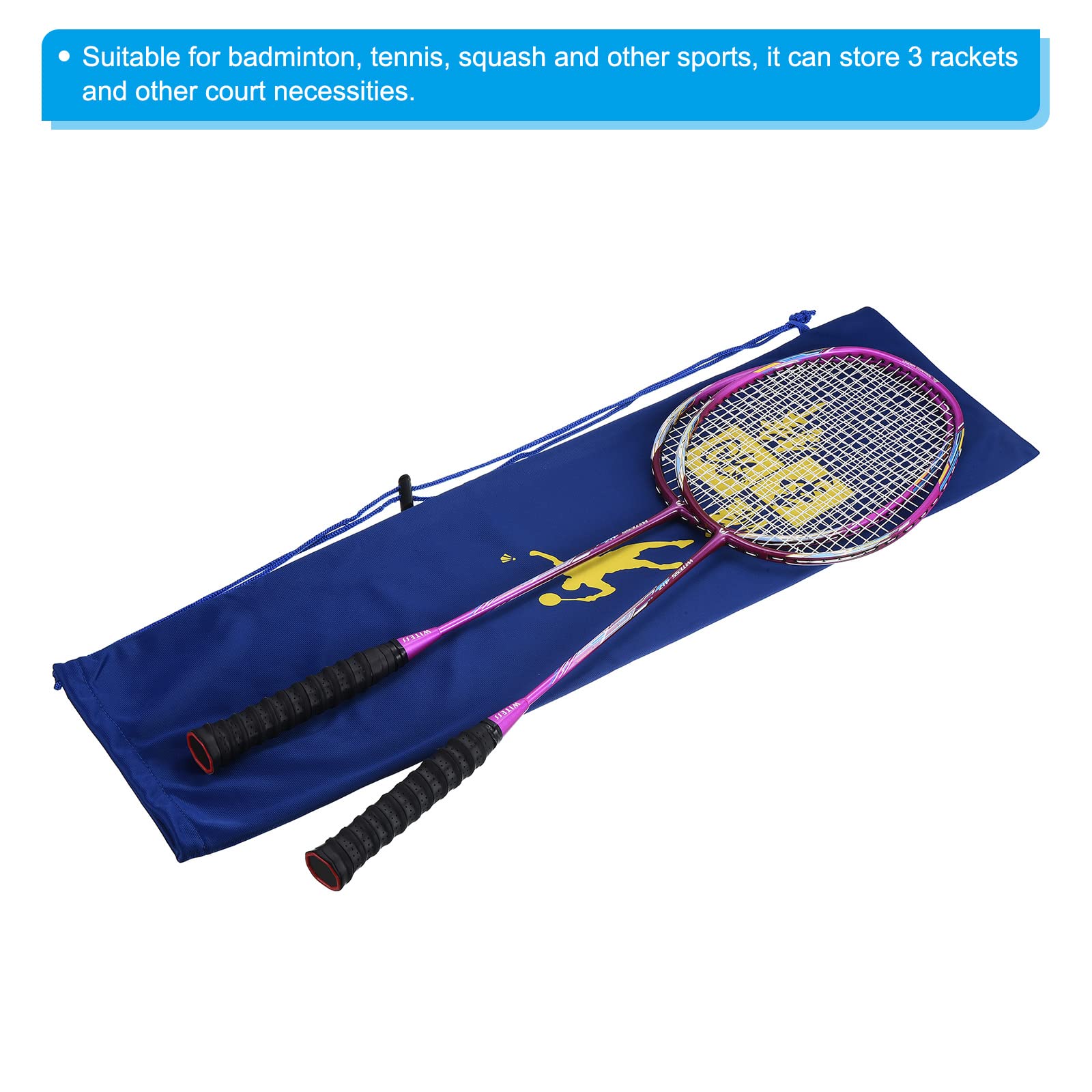Housse De Protection Pour Raquette De Badminton - Imperméable En Polyester, Fermeture Universelle, Légère