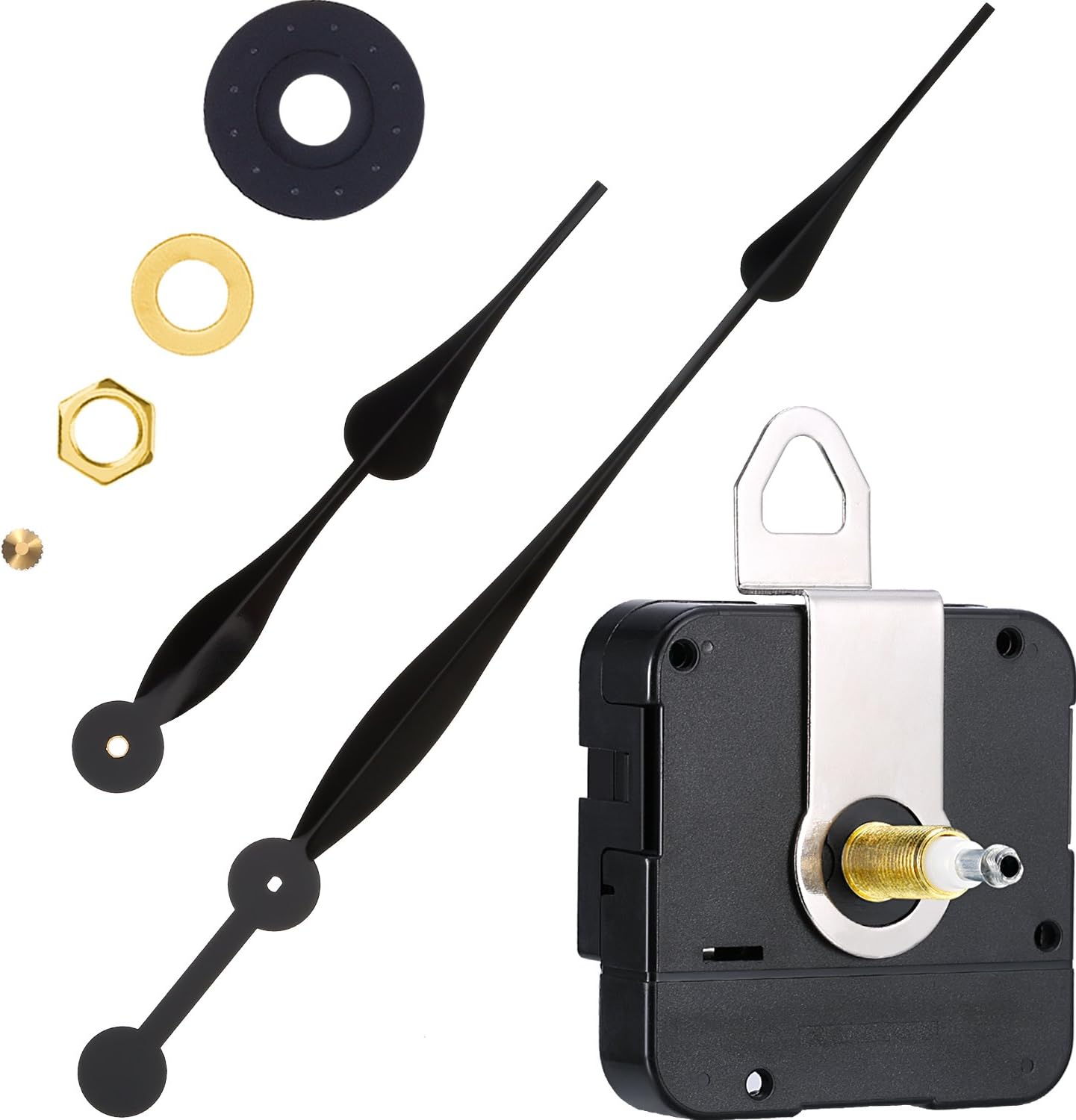Hicarer High Torque Quartz Clock Movement Clock Mechanism Replacement with Hands Spade Long 12 Inch for DIY Clock