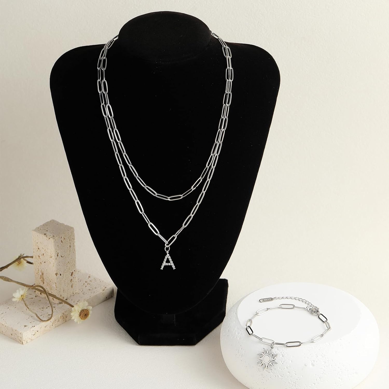 20 Pack Stainless Steel Paperclip Chains Link Adjustable Necklace Bracelet Bulk for Men Women DIY Bracelets Crafts - Image 4