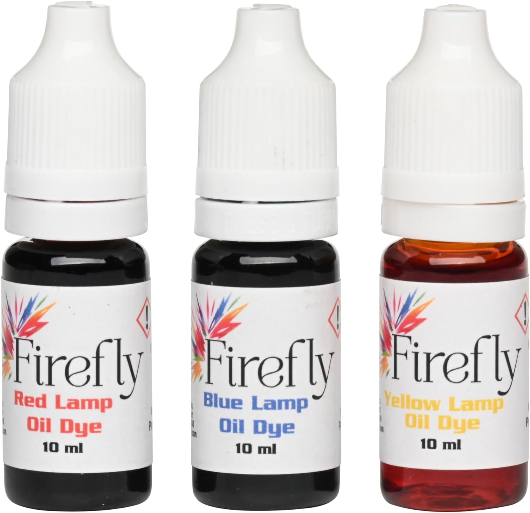Firefly - Lamp Oil Dye - Colored Lamp Oil for Tiki Torches, 3 x 10 ml