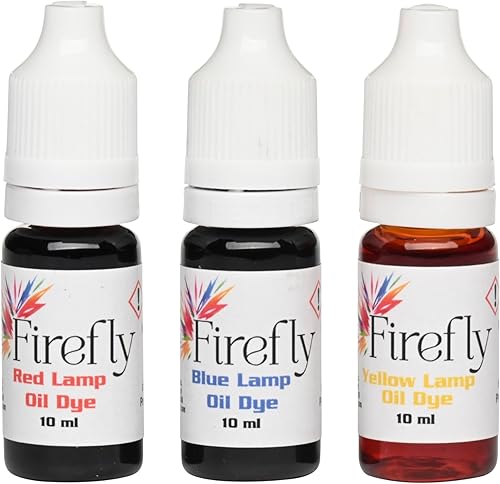 Firefly Fuels Lamp Oil Dye Gotas multicolor para combustible de parafina o antorcha Tiki Aceites de lámpara de colores personalizados para