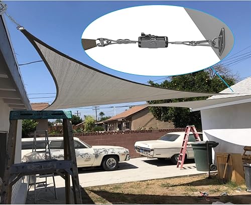 Miniatura 5 de COARBOR Kit de accesorios para velas de sombrilla, accesorios de vela resistentes, 18 pies de largo de acero inoxidable de alambre de alambre de