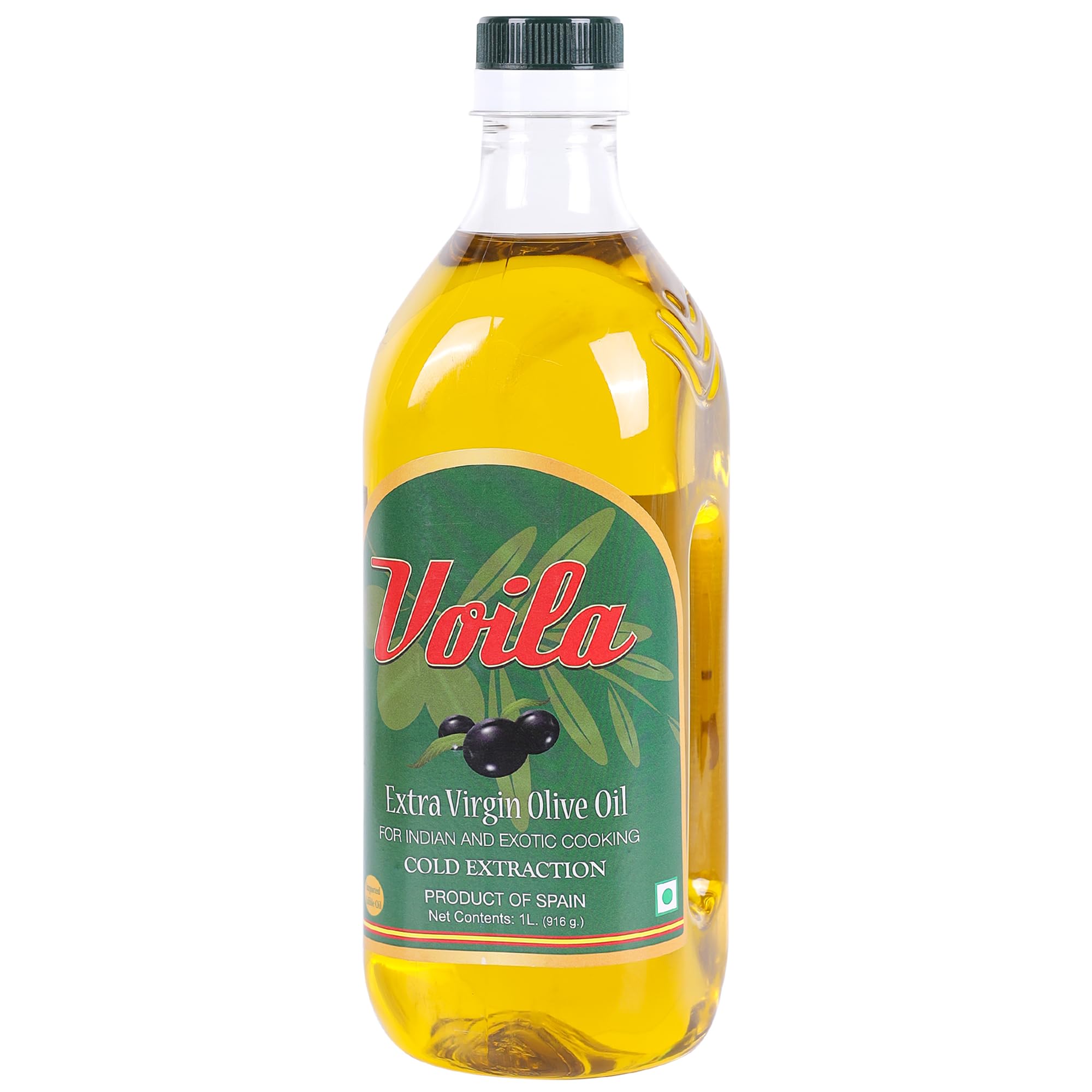 Voila Extra Virgin Olive Oil 1 Liter | Cold Extraction, Low in Saturated Fat, Premium and Light Taste | Imported from Spain For Cooking, Salads, & More | EVOO 3