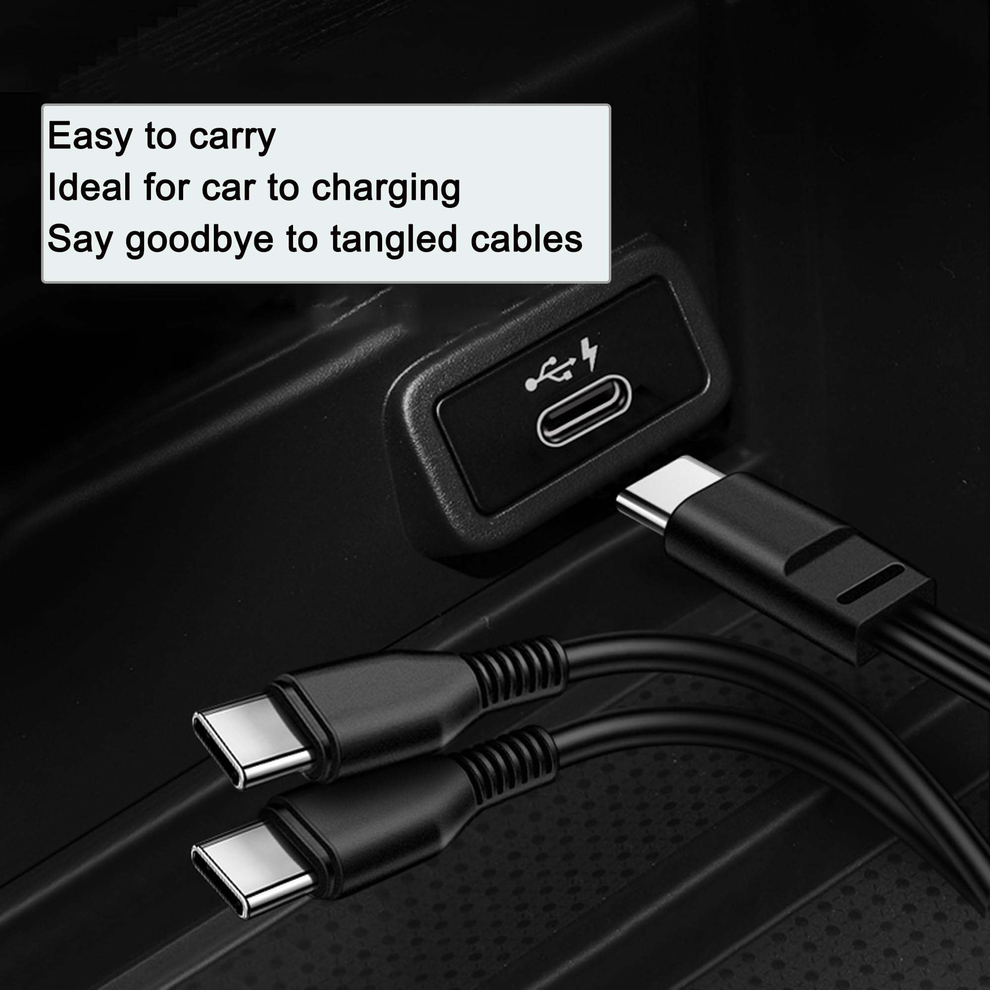 MISYNLON Câble Répartiteur USB C Mâle Vers 2 C Mâles, Cordon