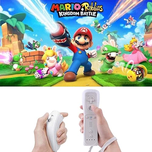 Miniatura 7 de PlayHard 2 Pack Remote Controllers Compatible with Nintendo Wii & Wii U, with Silicone Cases and Wrist Straps (White X 2)