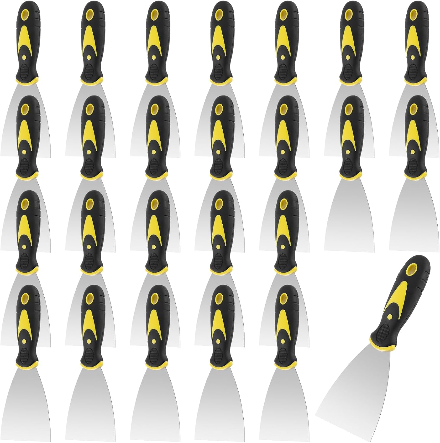 25PCS 3 Inch Putty Knife, Stainless Steel Spackle Knives, Metal Knife Scrapers for Drywall Finishing, Plaster Scraping, Decals Wallpaper