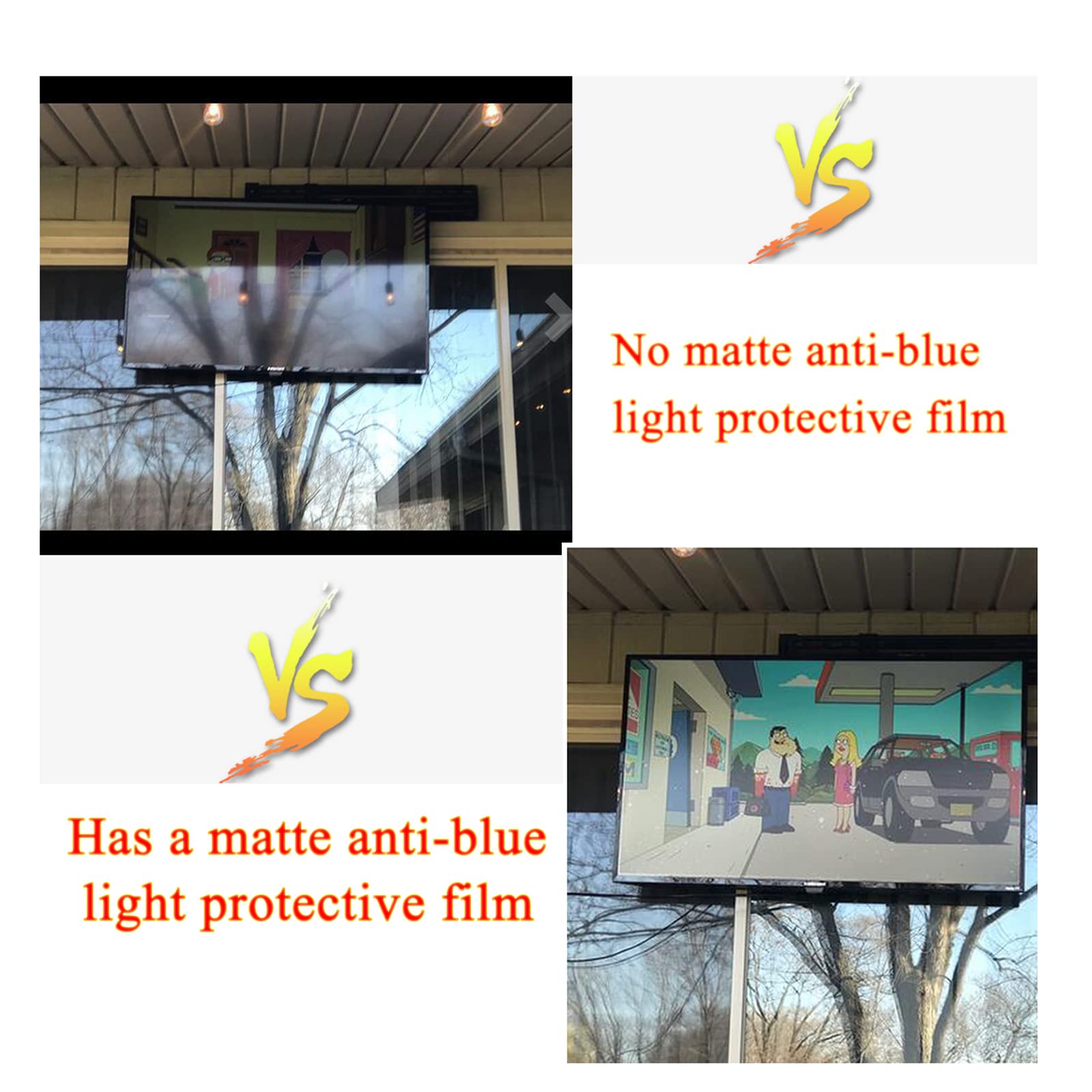 Pellicola Proteggi Schermo TV 39-40 Pollici Antiriflesso Allevia, Filtro Anti Glare Opaco 42in 930x525 mm