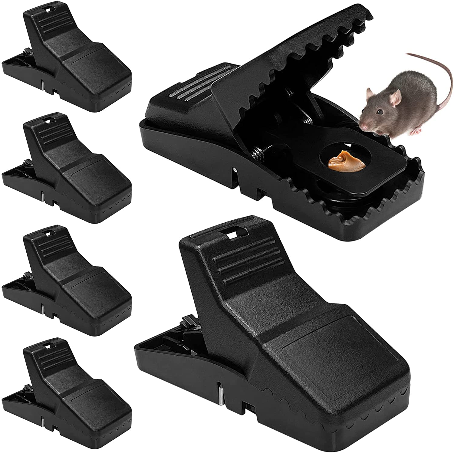 THE WHITE SHOP Mouse Traps, Mice Traps for House, Small Mice Trap Indoor Quick Effective Sanitary Safe Mousetrap Catcher for Family and Pet (6Pcs)