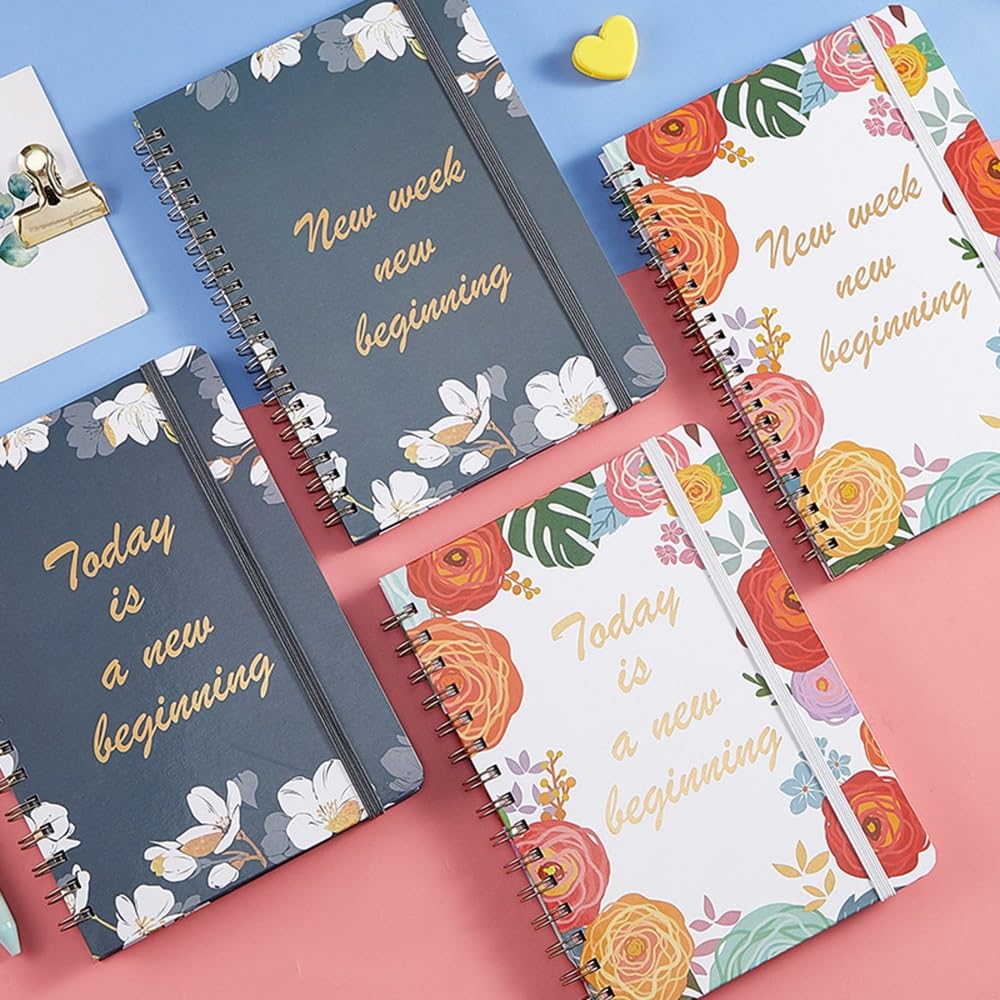 Notebook A5 Squisito Notebook Piano Giornaliero Diario 165x215mm Inglese Autodisciplina Blocco note Programma Bobina Blocco note Personalizzato per Diario Studente