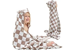 Premium Ultra-Soft Muslin Kid's Hooded Beach Towel - 28 x 55