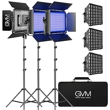 GVM RGB LEDビデオライト Amazon.com : GVM RGB Video Light Kit, 200W Bi-Color Led