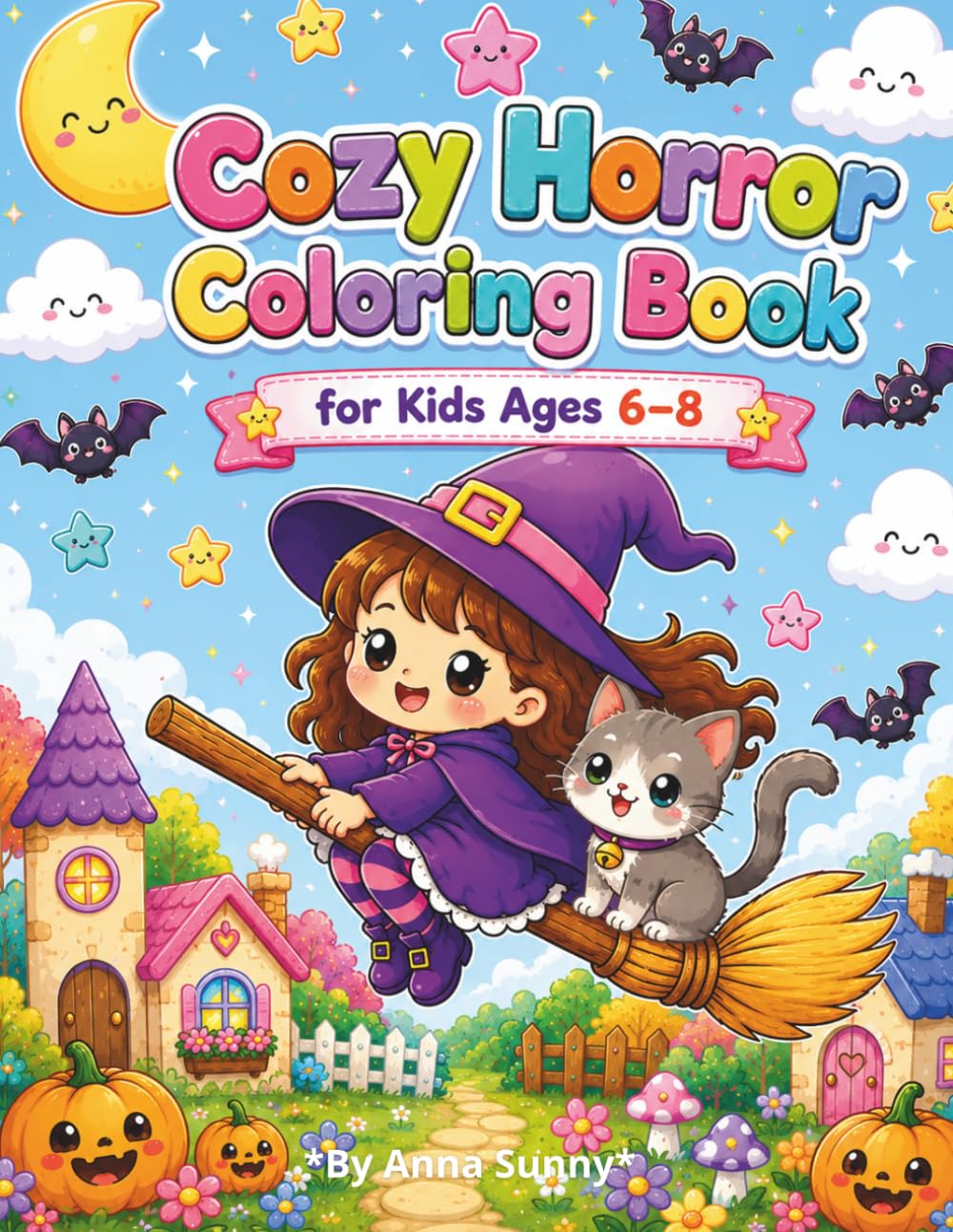Cozy Horror Coloring Book for Kids Ages 6–8: Kawaii Spooky Creatures, Cozy Monster Adventures, and Easy Coloring Pages for Kids and Teens