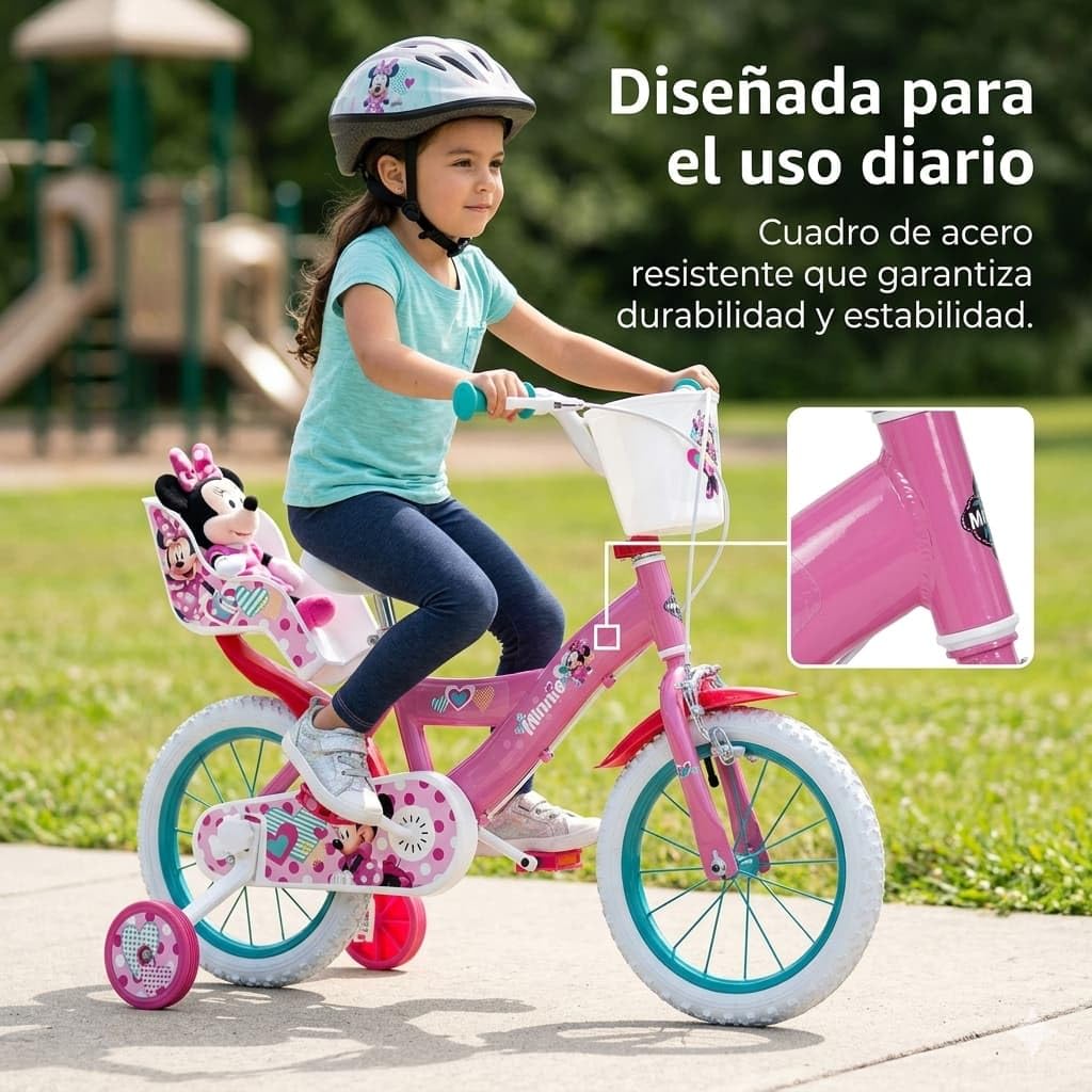 TOIMSA Bicicleta 14" Minnie Huffy 4/6 Años