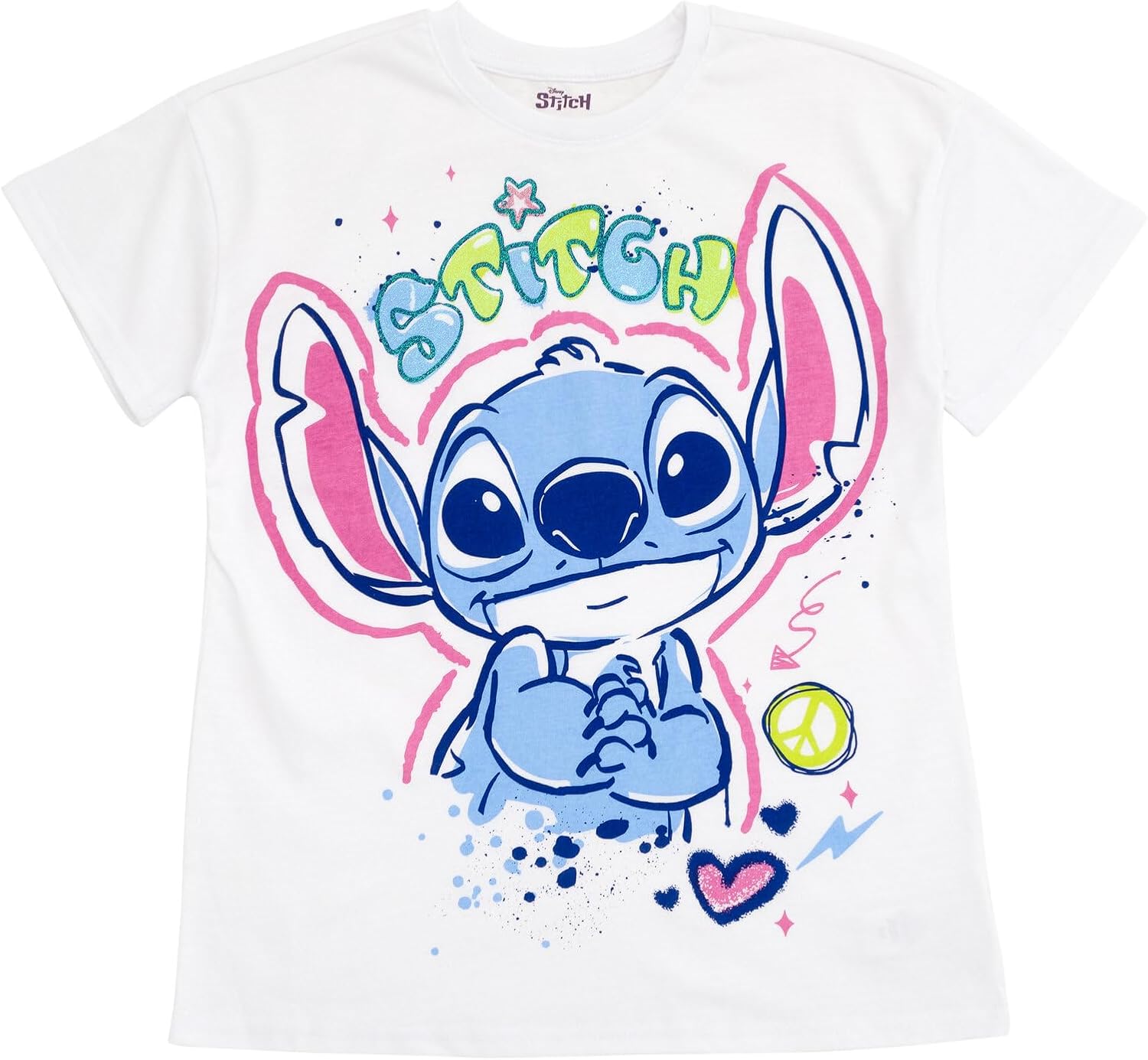 Disney Junior Girls Cropped Boxy T-Shirt and Bike Shorts Outfit Set Toddler to Big Kid Sizes (2T - 14-16) - Image 3