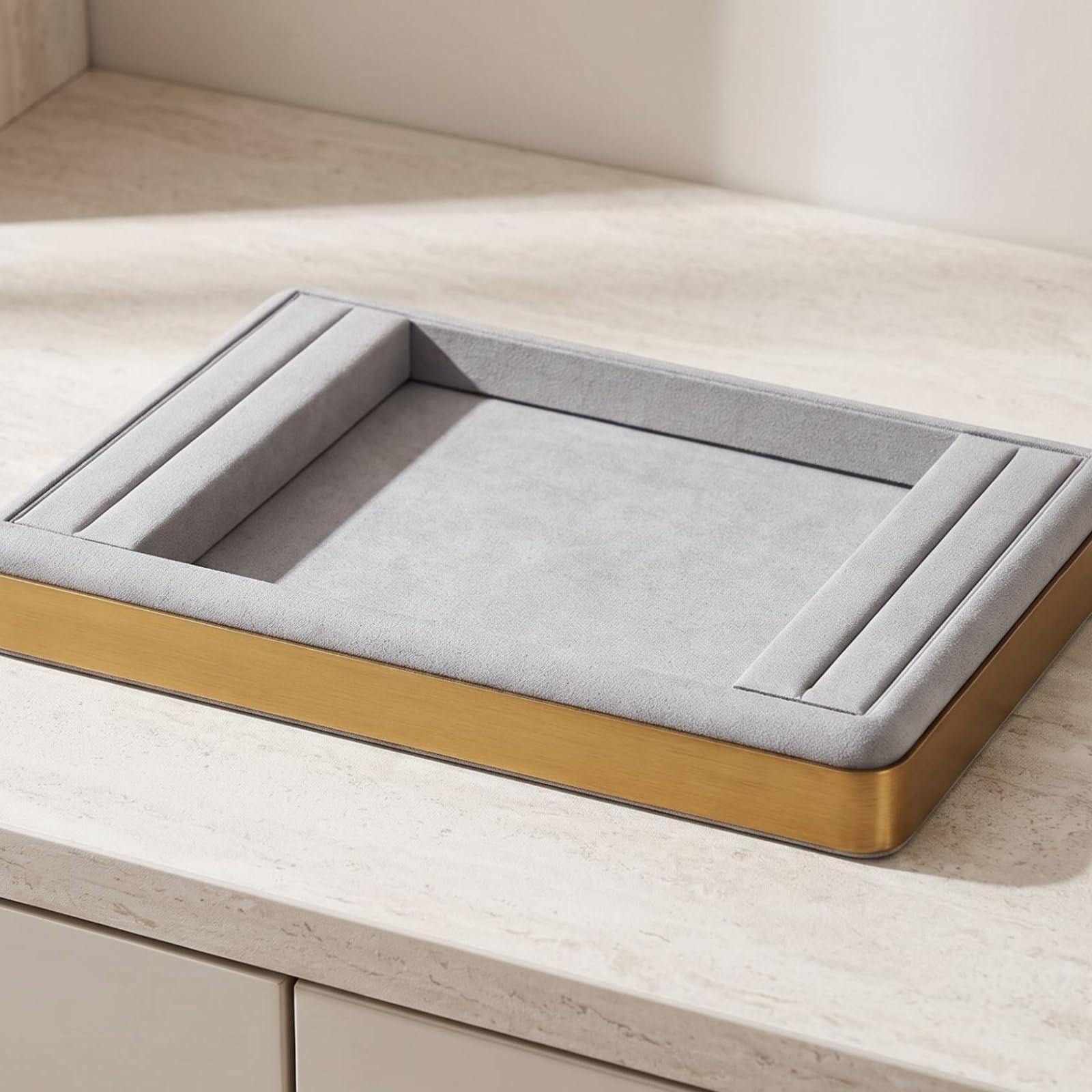 Plateau à Bijoux avec Cadre Doré Élégant, style to 1