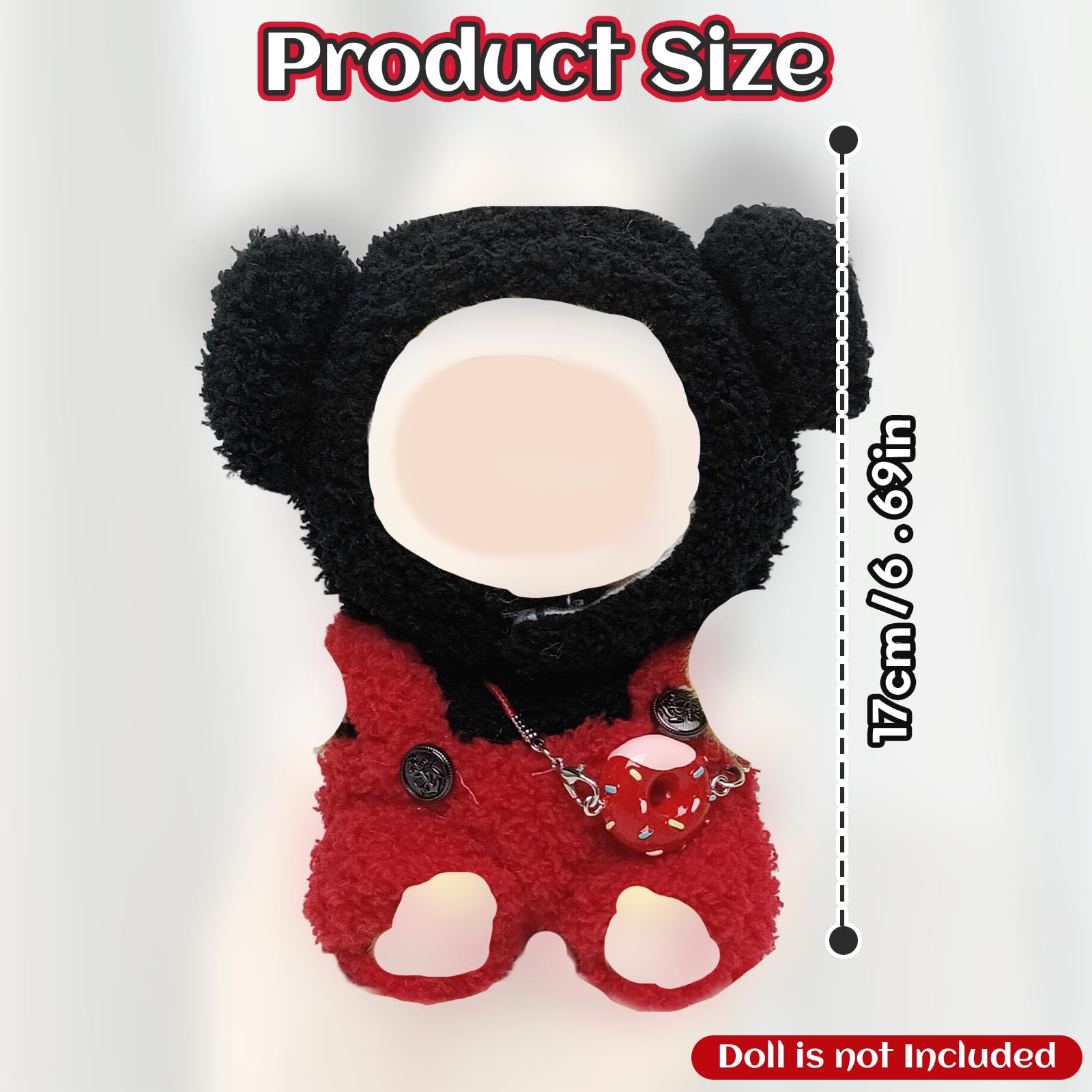 Joli Set De Vêtements Pour Poupée De 17 Cm - Hoodie, Bouilloire Et Chapeau En Laine Douce
