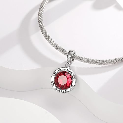 Miniatura 3 de Dijes de piedra natal para pulseras de feliz cumpleaños con forma de corazón para pulseras y collares, regalo de joyería de Navidad para mujeres