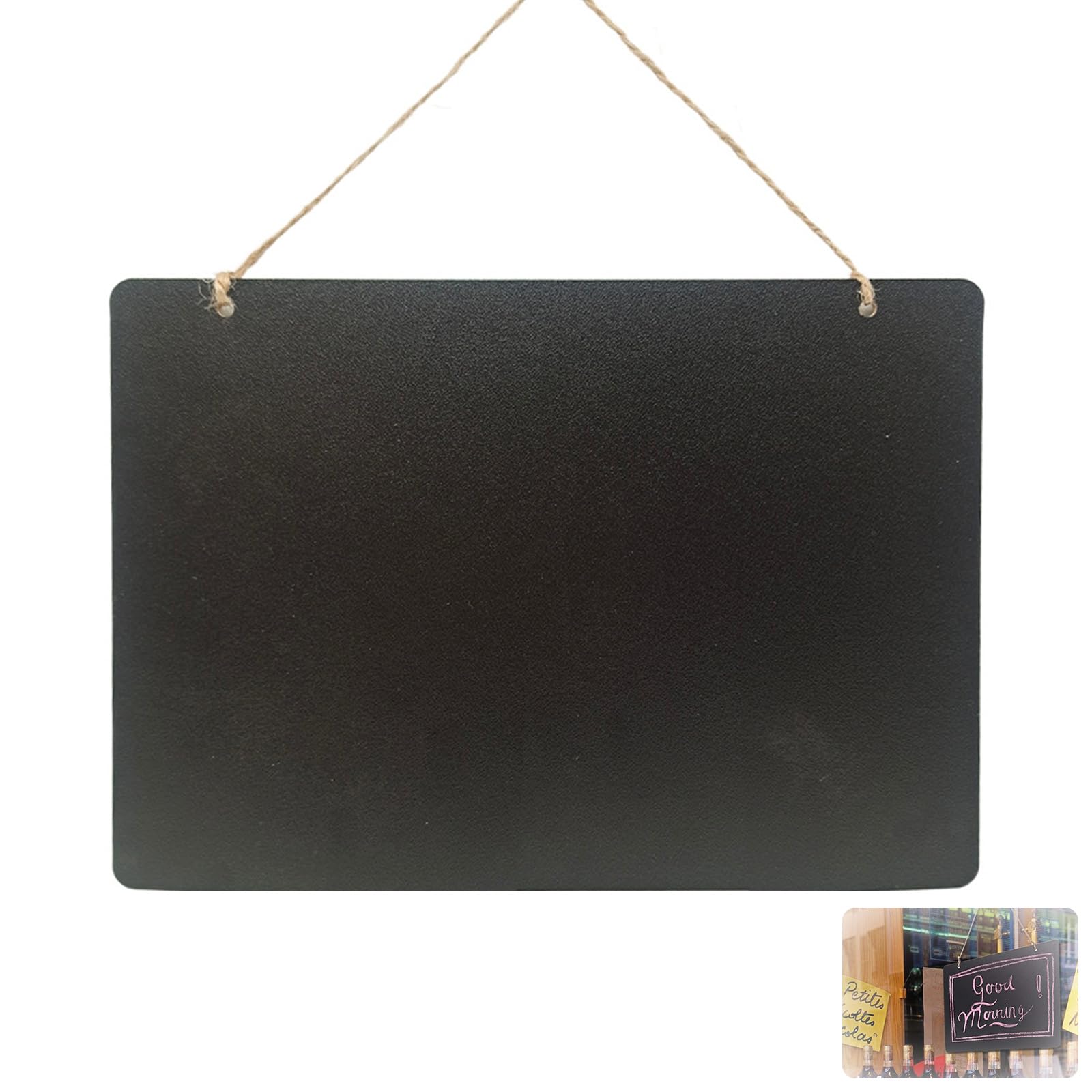 Erasable Blackboard Sign - Wedding Chalkboard Signs Hanging Sign Double Sided Erasable Message Board with Hanging String