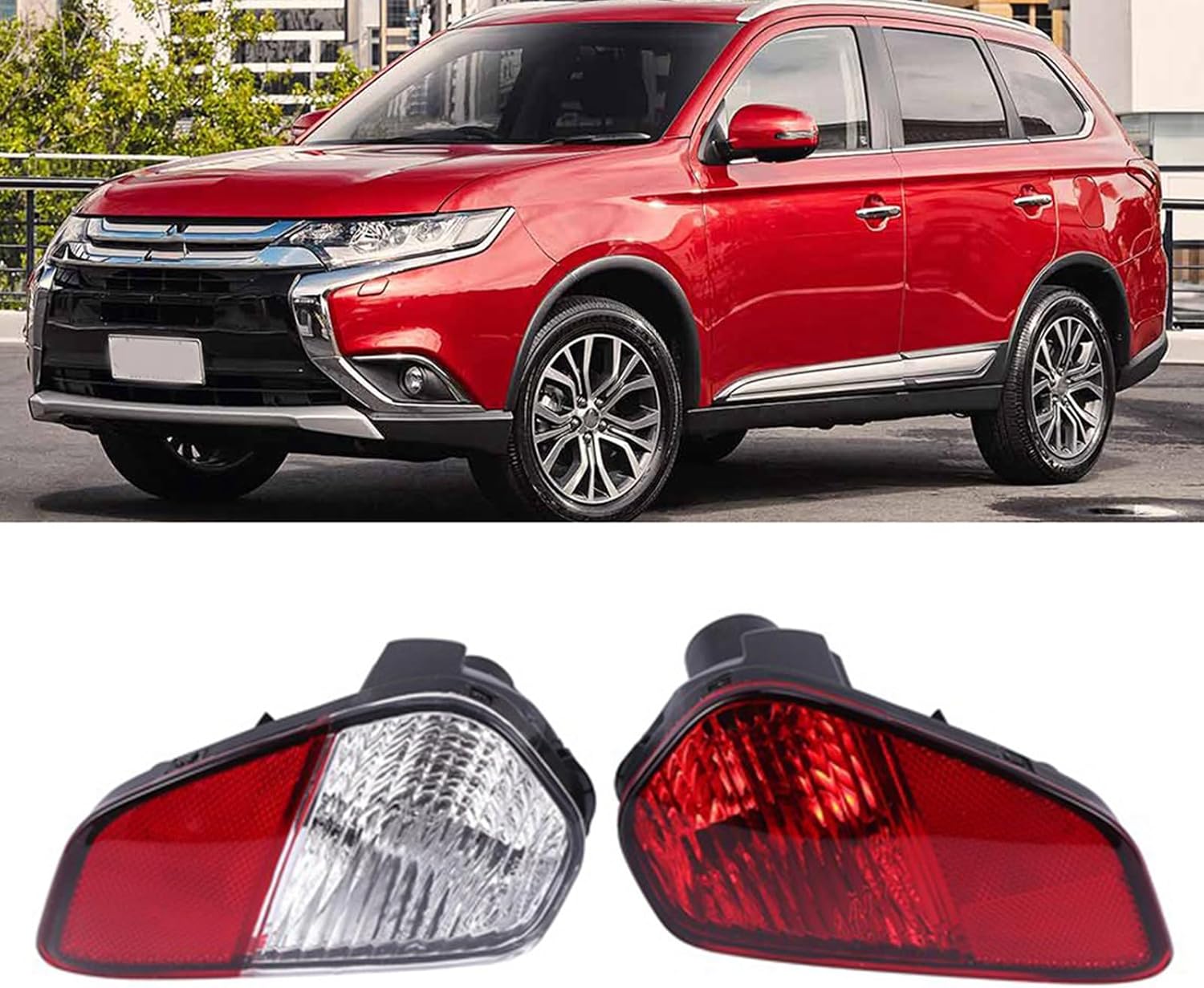 Car Rear Bumper Light, for Mitsubishi Outlander 2015-2020 8337A136, Tail Light Reflector car Rear Bumper Accessories