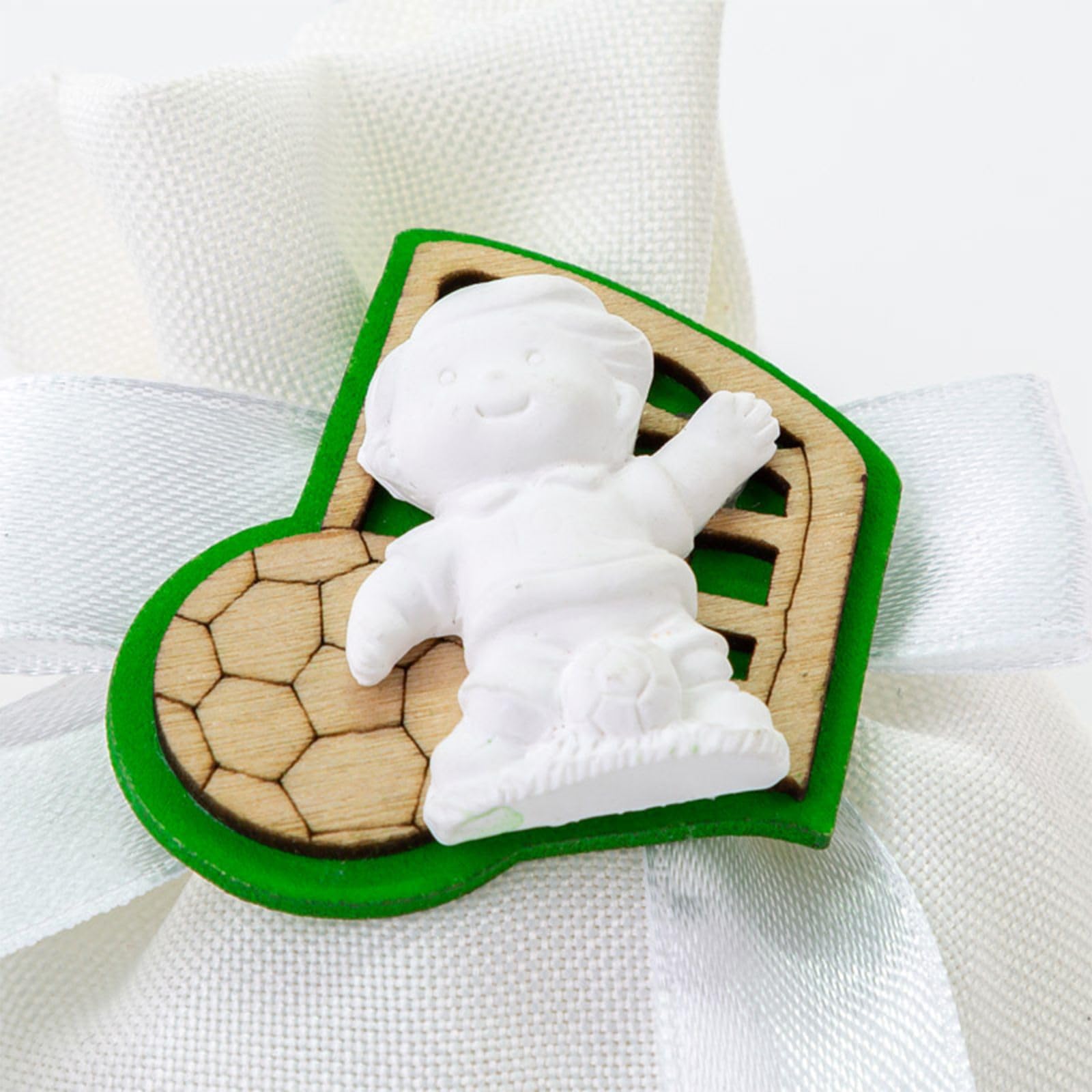 Ingrosso e Risparmio Bomboniera Comunione 12 pz Sacchetto per Confetti in Cotone Bianco con Applicazione Sagoma Calciatore Italia Confettata Fai da Te Compleanno Cresima Tema Calcio Evento Sportivo