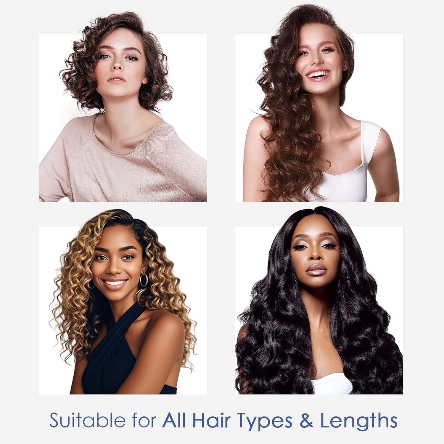 1 Inch Curling Iron Tourmaline Ceramic Long 25 mm Barrel Hair Curler, 20s Fast Heating 180–450℉ with LED Display Creates Classic Curls to Loose Waves 100–240V Dual Voltage