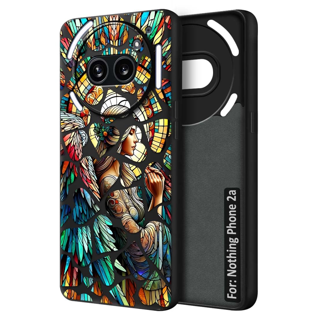 Fashionury Luxe Matte Designer Case & Cover for Nothing Phone 2a, Matte Finish, Soft Flexible, Camera Bump Protection -BK045 Multicolor