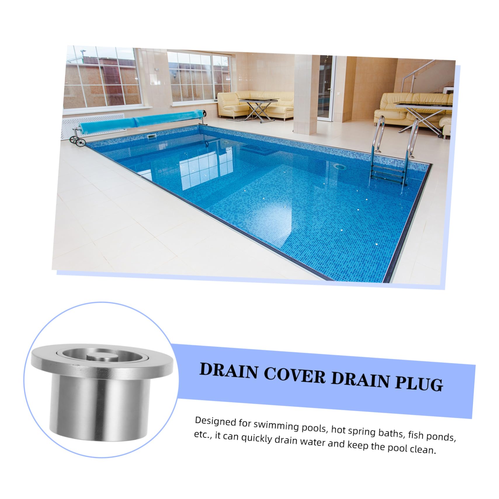 Tapa de Drenaje para Piscina de Cobre Filtro Integrado, Evita Obstrucciones y Acumulación de Agua, Repuesto para Estanque y Depósito de Agua