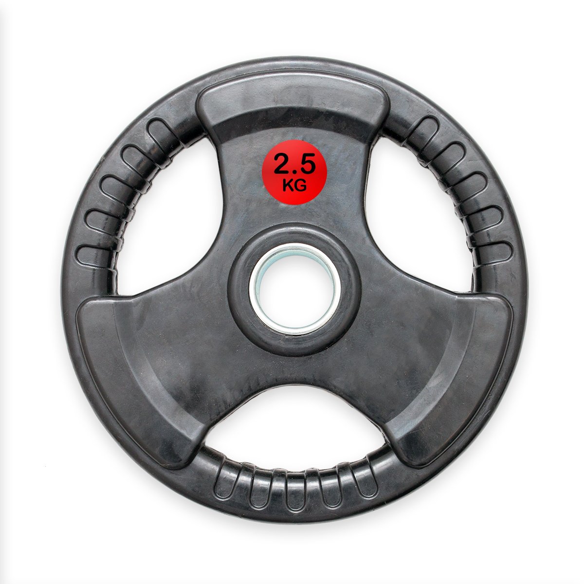 Viper Exercise Rubber Coated Weight Plates Tri-Grip 2.5 KG Weightlifting, Gym, Fitness, Squat, Bench Press, Deadlift Olympic 2" Hole Single Plate