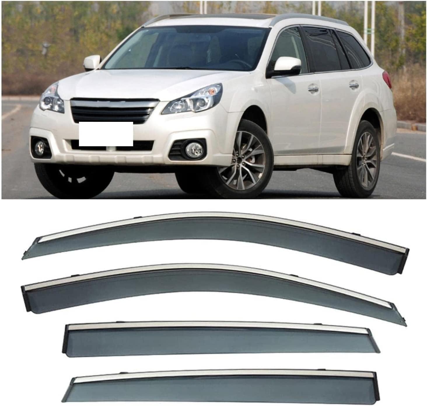 PANXUC Car Wind Deflectors for Subaru Outback 2010-2014, Side Window Wind Rain Deflector Window Visor Sun Rain Guard Smoke Guards