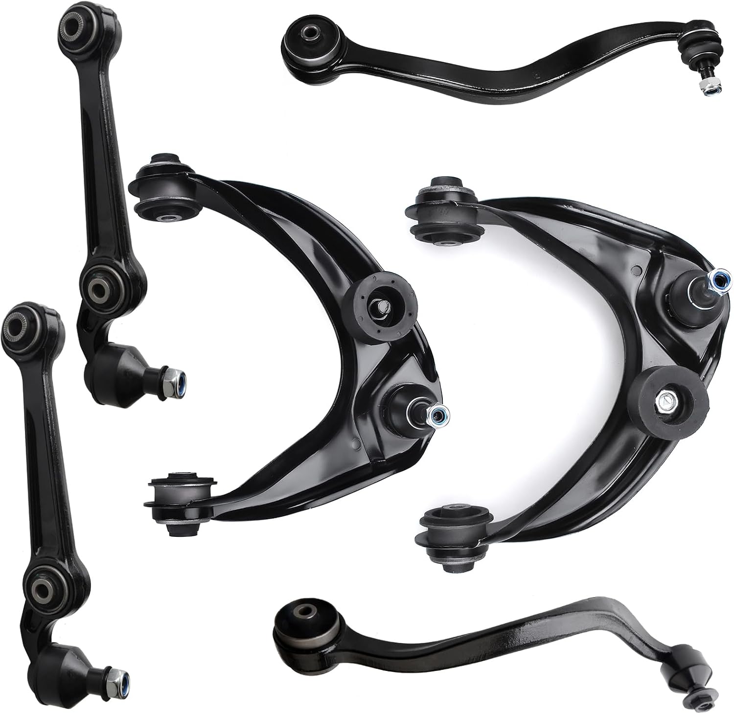 6PC Front Upper Lower Rearward Forward Control Arm And Ball Joint Assembly Kit for Ford Fusion 07-12, for Lincoln MKZ 07-12, for Mercury Milan 07-11, K620635 K620636 K620492 K620493 K620149