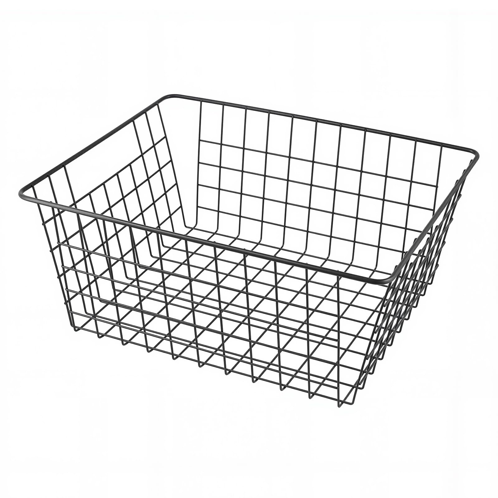 SINJEUN 3 cesti in filo nero, 36 x 29 x 15,5 cm, in metallo, rettangolari, per cucina, bagno, ufficio