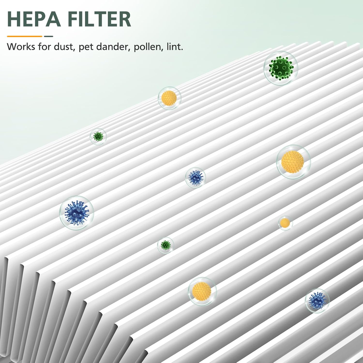 2 Pack C102 HEPA Air Filter MA-01CW Replacement Filter Compatible with Miko Ibuki & Ibuki+ Air Purifi-er, MA-18 and Okaysou AirMic4S Air Purifi-er