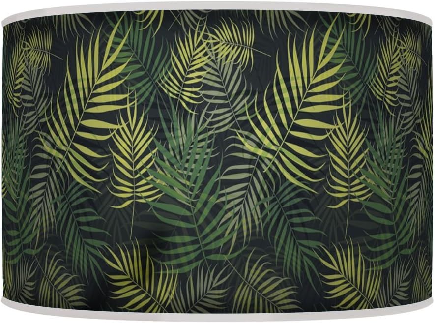 ARK HOUSE 40cm (16") Tropical Palm Leaves Green HANDMADE LAMPSHADE GICLEE PRINTED FABRIC PENDANT CEILING LIGHT SHADE 922 (For Table Or Floor Lamp)