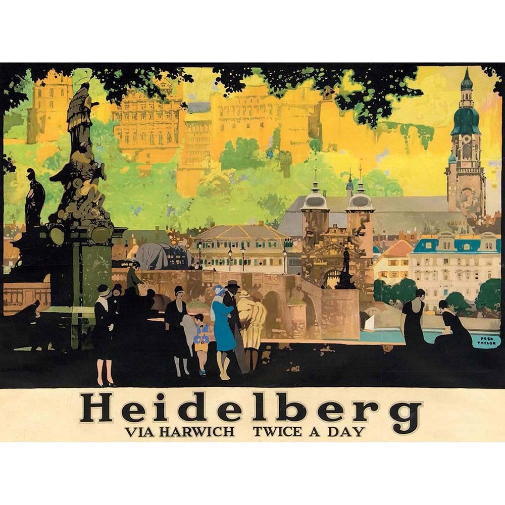 Wee Blue Coo Advert Heidelberg Rail City Painting Art Print Poster Wall Decor 12X16 Inch