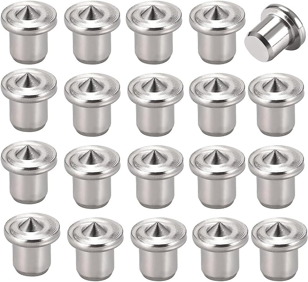 20 Pcs Dowel Pins Center Point Set Woodworking Craft Clamp Steel Doweling Centering Pins Transfer PlugsDrill Hole Tool (5/16 Inch )