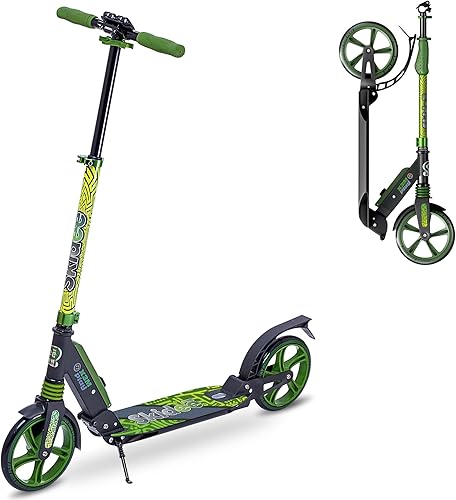 Miniatura 8 de SKIDEE Patinete para Adultos y Adolescentes, Altura Ajustable, Plegable, Ruedas Grandes, Ligero, Duradero, Suspensión Anti-Golpes, Hasta 220 Libras
