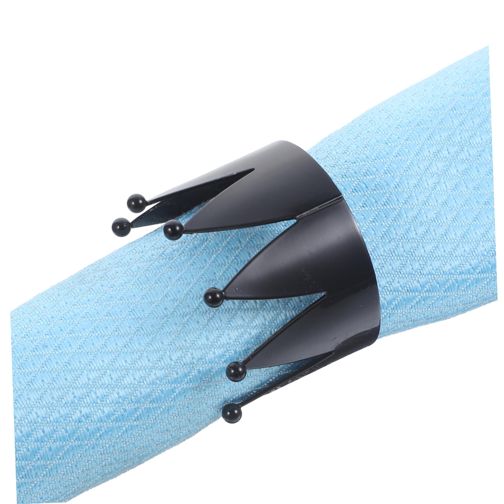 OUNONA 5 Ensembles Boucle Serviette Thème Wapiti Officiel Fierté Porte-Serviettes À Manger Élégant Ronds Serviette Bling Thé pour Noir Alliage 4 Pièces * 5