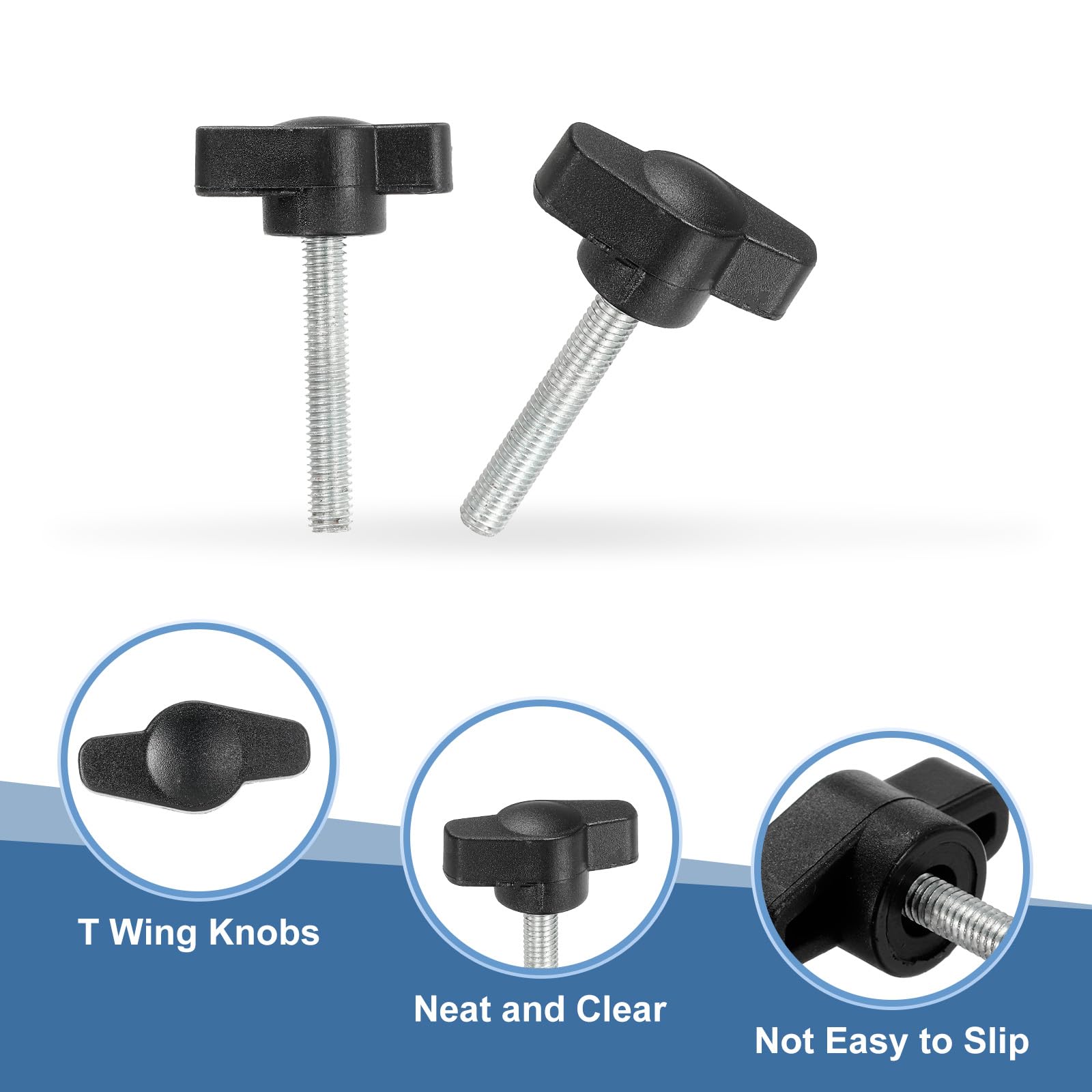 YELARXI Z- Shaped Thumb Screws 304 Stainless Steel Tee Wing Knobs Screws Clamping t Head - Image 3