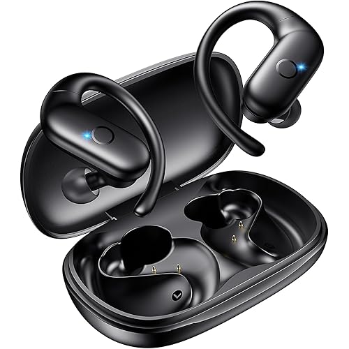 for Wireless Earbuds,Sport Bluetooth 5.4 Headphones,Over Ear Buds with Deep Bass Sound,60H Playtime Clear Calls Earphones Redesigned Comfort Fit with Earhooks for Running,Meeting,Workout